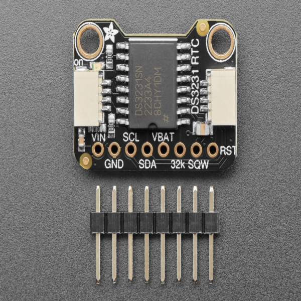 디바이스마트,MCU보드/전자키트 > 버튼/스위치/제어/RTC > RTC/타이머,Adafruit,Adafruit DS3231 Precision RTC - STEMMA QT [ada-5188],DS3231 고정밀  I²C 통합 RTC,TCXO,Crystal 모듈 /  3.3V(Feather/Raspberry Pi) 또는 5V(Arduino/Metro328)와 사용가능