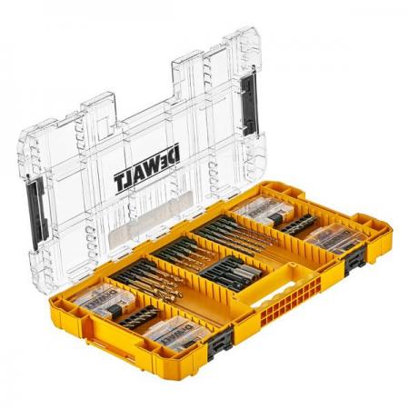 디바이스마트,수공구/전자공구/전동공구 > 전동/엔진공구 > 드릴공구 > 드라이버비트,디월트,터프케이스 L 사이즈 드릴 & 드라이버 비트 115pcs DWACS115,임팩용 드릴,드라이버 비트 세트 총 115종 / 콘크리트 드릴 비트 6종 / 철공용 드릴 비트 10종 / 드라이버 비트 94종 / 비트 홀더 2종 / 소켓 아답타 3종