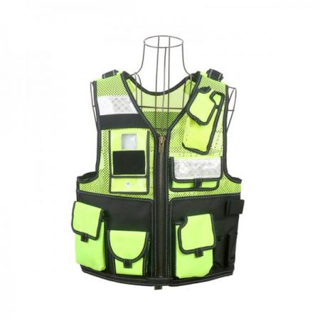 디바이스마트,화학/산업/안전 > 개인보호구 > 작업복,주식회사 델파,델파 다용도조끼 DP-1024,사이즈: 소,중,대,특대 / 무전기 포켓, 채증용 포켓,특수 나일론사, 형광 망사원단