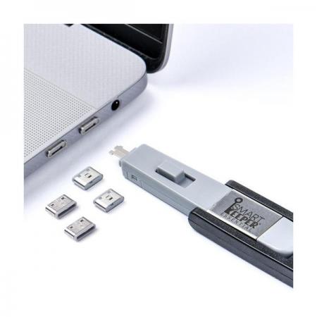 디바이스마트,컴퓨터/모바일/가전 > 노트북ㆍ태블릿 > 도난방지/포트/외장케이스 > 도난방지장치,스마트키퍼,USB-C 포트락 [CL04PK],사용하지 않는 USB-C 포트를 차단하여 비인가 된 포트 접속을 방지하는 포트락 / (락4+미니키1)-Set