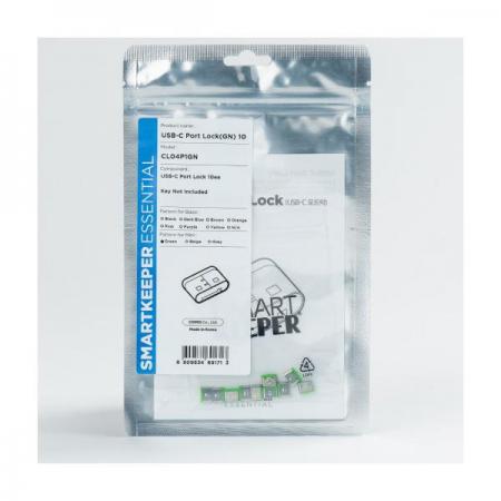 디바이스마트,컴퓨터/모바일/가전 > 노트북ㆍ태블릿 > 도난방지/포트/외장케이스 > 도난방지장치,스마트키퍼,USB-C 포트락 [CL04P1],사용하지 않는 USB-C 포트를 차단하여 비인가 된 포트 접속을 방지하는 포트락 / (락10)-Set