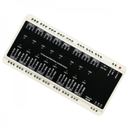 디바이스마트,MCU보드/전자키트 > 전원/신호/저장/응용 > 릴레이,(주)제이케이이엠씨,RS485 시리얼 릴레이 16채널 JK-MR-16,RS485 통신 / 16채널 릴레이 모듈 / 시리얼통신