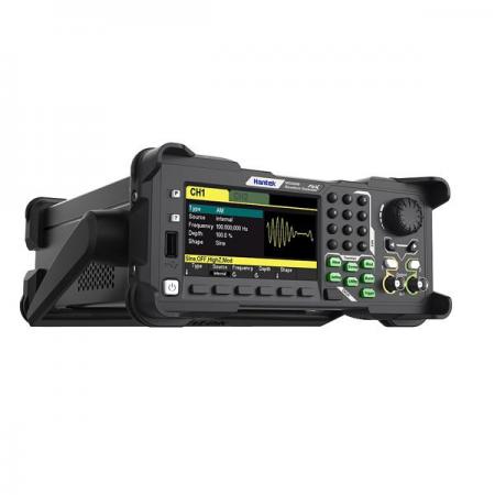 디바이스마트,계측기/측정공구 > 함수발생기 > 펑션제너레이터,Hantek,25MHz/2CH 제너레이터 [HDG3022B],16 비트 해상도 / 최대 300MSa/s 샘플링 속도 / AM, DSB - AM, FM, PM, ASK, FSK 및 PSK, BPSK, QPSK, 3 FSK, 4 FSK, OSK 및 PWM 등 변조 지원