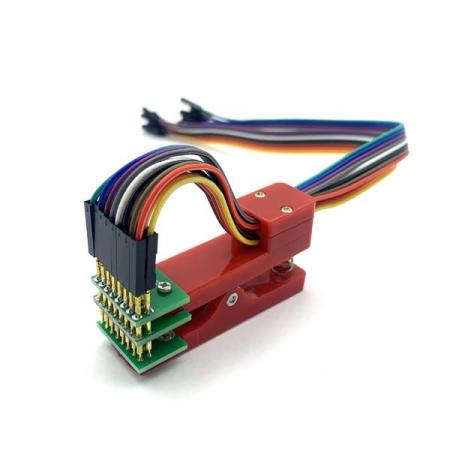 디바이스마트,커넥터/PCB > 플러그/잭 > 테스트잭,SZH,포고핀 테스트 클립 점퍼와이어 30cm 2.54mm 2×8 8핀 [THS-JPWD8P],포고핀 테스트 클립 점퍼와이어 / 행 : 이중행 / 핀수 : 8핀 (2X8) / 핀간격 : 2.54mm / 길이 : 30cm