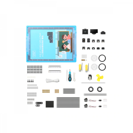 디바이스마트,오픈소스/코딩교육 > 코딩교육 키트/로봇 > 기타,MakeBlock,엠빌드 AIoT 크리에이터 애드온팩,할로코드/사이버파이/엠봇2를 위한 AI와 IoT용 확장키트 (센서/출력 모듈 13개+악세서리 9개)