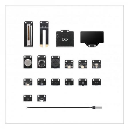 디바이스마트,오픈소스/코딩교육 > 코딩교육 키트/로봇 > 기타,MakeBlock,엠빌드 AIoT 사이언티스트 애드온팩,할로코드/사이버파이/엠봇2를 위한 AI와 IoT용 확장키트 (센서/출력 모듈 18개+악세서리 7개)