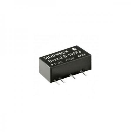 디바이스마트,전원/파워/배터리 > DC-DC 컨버터 모듈 > 강하형 모듈(실장) > 절연 스위칭 모듈,MORNSUN,DC/DC컨버터 B2412LS-1WR3,실장형 / 고정출력전압 / 1ch 출력 / 강하형 1W 절연 스위칭 컨버터 / 입력전압 : 24V~26.4V / 출력전압 : Vout(VDC): 12V / 변환효율 : 최대 81% / 절연전압 : V / 스위칭주파수 : 260kHz / 입력단자 : 스루홀 핀 / 출력단자 : 스루홀 핀 / 패키지 : 스루홀 핀 / 특징 : 밀폐형 모듈