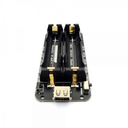 디바이스마트,전원/파워/배터리 > 배터리/배터리홀더 > 배터리홀더 Holder > 18650용 홀더,SMG,라즈베리파이 호환 18650 과충전 보호 배터리 홀더 개발 보드 2셀 (케이블 포함) [TYE-BH002],18650을 충전하는 동시에 전원공급이 다능한 UPS 모듈입니다. 라즈베리파이 및 마이크로비트 휴대용전원공급용으로 적합합니다. / USB to micro 5핀 케이블 포함 / 입력 전압 : 5 ~ 8V / 출력 전압(전류) : 3(1A) ~ 5V(2A) / 2셀