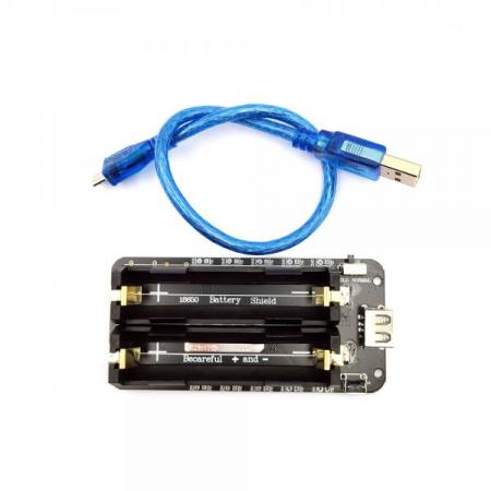 디바이스마트,전원/파워/배터리 > 배터리/배터리홀더 > 배터리홀더 Holder > 18650용 홀더,SMG,라즈베리파이 호환 18650 과충전 보호 배터리 홀더 개발 보드 2셀 (케이블 포함) [TYE-BH002],18650을 충전하는 동시에 전원공급이 다능한 UPS 모듈입니다. 라즈베리파이 및 마이크로비트 휴대용전원공급용으로 적합합니다. / USB to micro 5핀 케이블 포함 / 입력 전압 : 5 ~ 8V / 출력 전압(전류) : 3(1A) ~ 5V(2A) / 2셀