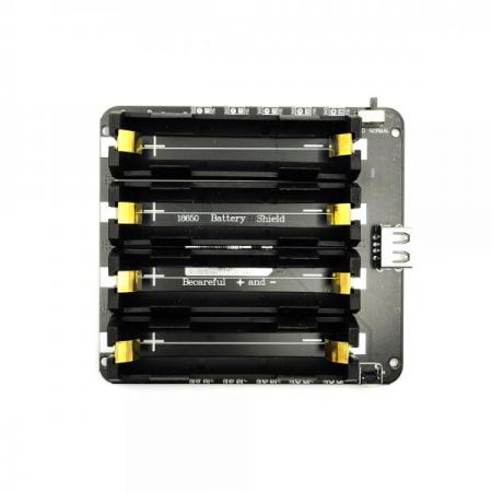디바이스마트,전원/파워/배터리 > 배터리/배터리홀더 > 배터리홀더 Holder > 18650용 홀더,SMG,라즈베리파이 호환 18650 과충전 보호 배터리 홀더 개발 보드 4셀 (케이블 포함) [TYE-BH003],18650을 충전하는 동시에 전원공급이 다능한 UPS 모듈입니다. 라즈베리파이 및 마이크로비트 휴대용전원공급용으로 적합합니다. / USB to micro 5핀 케이블 포함 / 입력 전압 : 5 ~ 8V / 출력 전압(전류) : 3(1A) ~ 5V(2A) / 4셀