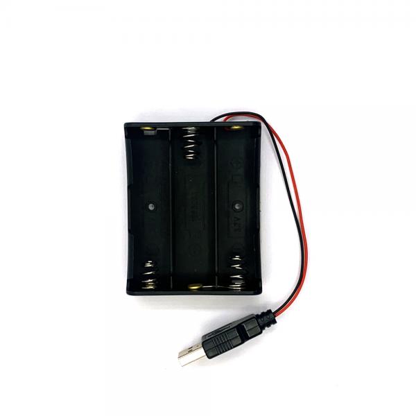 18650 배터리용 홀더 직렬 3구 USB-M 타입 [LIBH-UMNC-S3]