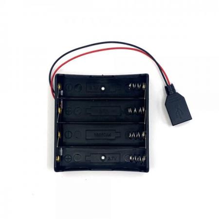 디바이스마트,전원/파워/배터리 > 배터리/배터리홀더 > 배터리홀더 Holder > 18650용 홀더,SZH,18650 배터리용 홀더 병렬 4구 USB-F 타입 [LIBH-UFNC-P4],18650 배터리용 홀더 / 홀더 종류 : 오픈형 / 색상 : 검정색 / 셀 개수 : 4구 / 셀 연결 방식 : 병렬 연결 / 전압 : 3.7V / 출력단자 : USB-F 타입
