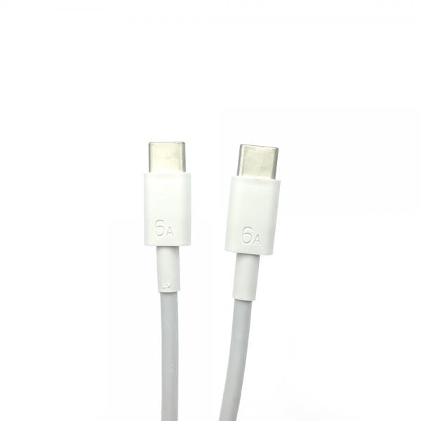 USB3.1 C to C PD 고출력 충전 케이블 6A 화이트 1.8m [SZH-PDC01]