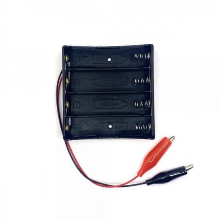 디바이스마트,전원/파워/배터리 > 배터리/배터리홀더 > 배터리홀더 Holder > 18650용 홀더,SZH,18650 배터리용 홀더 병렬 4구 악어클립 타입 [LIBH-ANC-P4],18650 배터리용 홀더 / 홀더 종류 : 오픈형 / 색상 : 검정색 / 셀 개수 : 4구 / 셀 연결 방식 : 병렬 연결 / 전압 : 3.7V / 출력단자 : 악어클립 타입