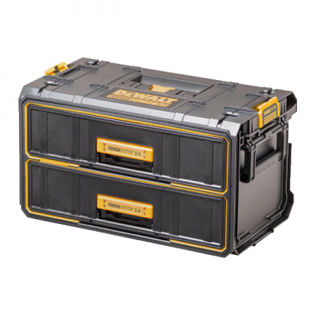 디바이스마트,공구함/작업대/엔클로저 > 공구함/부품함 > 이동공구함 > 디월트/스탠리 이동공구함,디월트,터프시스템 2.0 2단 서랍형 공구함 DWST83529-1,사이즈 55.4x33.0.30.5 cm (가로x세로x높이) / 중량 8.1Kg / 재질 폴리프로필렌 / 최대하중 20Kg