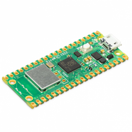 디바이스마트,오픈소스/코딩교육 > 라즈베리파이 > 본체/묶음구성,라즈베리파이,라즈베리파이 피코 W (Raspberry Pi Pico W),[무선 통신이 가능한 W 버전] RP2040 chip 기반의 작고 강력한 마이크로 컨트롤러 보드 / Wireless (802.11n), single-band (2.4 GHz) / 듀얼코어 ARM Cortex M0+ (최대 133 MHz) / 264KB SRAM + 2MB Flash / 26개의 다기능 GPIO 핀 / 온도센서 내장 / 21 mm × 51 mm