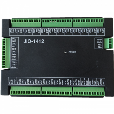 디바이스마트,MCU보드/전자키트 > 인공지능/임베디드/산업용 > PLC,제이투플러스,JIO-1412 (디지털 입력 14채널, 출력 12채널 : VIN or GND COMMON 선택 가능),전원 : 9VDC~28VDC 3A / 커넥터 : ECH350V + EC350V / 입력 14채널, 출력 12채널