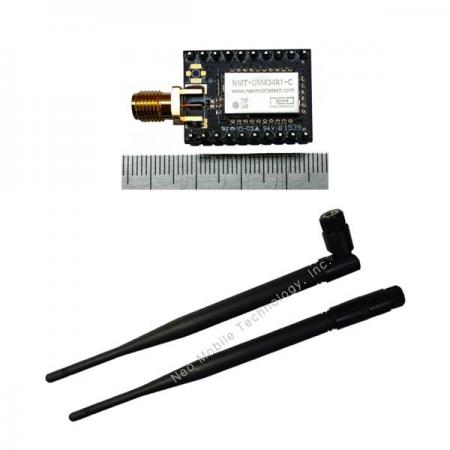 디바이스마트,MCU보드/전자키트 > 통신/네트워크 > RF/LoRa,네오모바일테크놀로지㈜,NMT-UM434R1-C SEVB (G2) | 424MHz, 447MHz LPWA RF 모듈 (장거리 초 저전력 무선 통신) 확장보드 + 외장 Antenna,424MHz, 447MHz LPWA RF MESH 장거리 초 저전력 양방향 무선 통신 모듈 SEVB 확장보드| Mesh, 1:1, 1:N, N:N, Repeater 지원|UART 기반 Stand-Alone 제품으로 최대 20km (LOS, Open Area, 당사 시험기준) 이상의 탁월한 장거리 무선성능과 초 저전력 무선 수신대기,KC 인증 완료 (무선 소방, 화재감지기 대역 포함) + 외장형 Antenna|(NMT-UM434R1-C SEVB + NMT