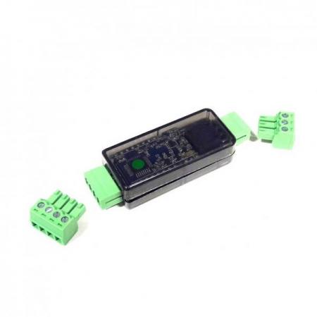 디바이스마트,MCU보드/전자키트 > 통신/네트워크 > 전력선통신,EM Tech,dcFskModem-RS485 (DC 7.5V ~ 25V 전력선 통신 모뎀, RS-485 버전),RS-485C I/F 보드에 시리얼 ↔ FSK 변환모듈을 장착한 제품으로 dcFskModem제품과 병렬 연결해서 1:N 통신이 가능한 트리 네트워크를 구성할 수 있고, 모뎀의 동작 상태를 LED로 확인 가능하다.