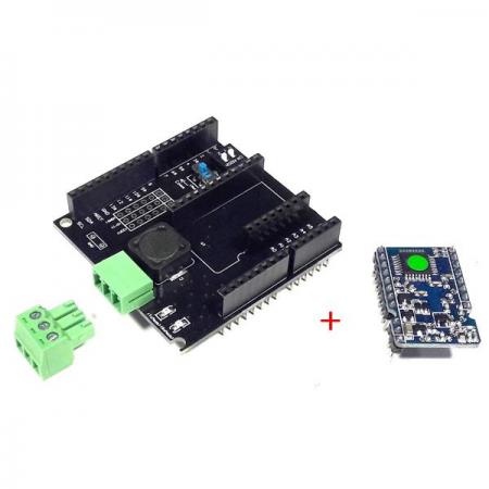 디바이스마트,MCU보드/전자키트 > 통신/네트워크 > 전력선통신,EM Tech,dcFskModem-Arduino (DC 7.5V ~ 25V 전력선 통신 모뎀, Arduino 쉴드 버전),5V동작 아두이노 보드의 쉴드형 모뎀으로 시리얼 ↔ FSK 변환모듈을 장착한 제품으로 dcFskModem제품과 병렬 연결해서 1:N 통신이 가능한 트리 네트워크를 구성할 수 있고, 모뎀의 동작 상태를 LED로 확인이 가능하다.
