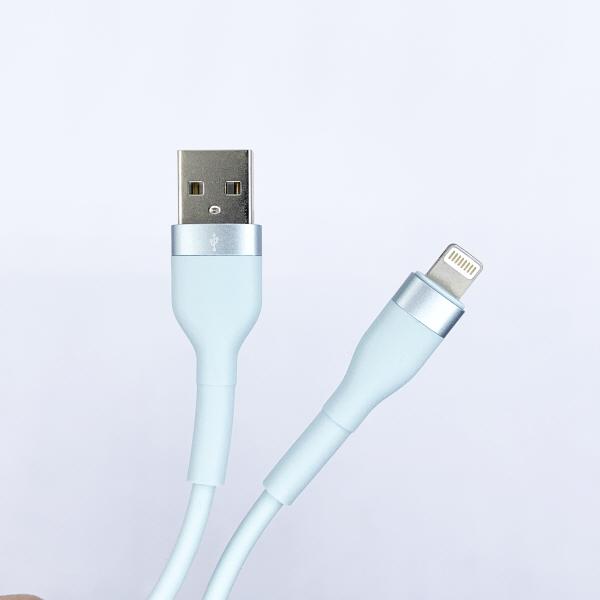 USB A타입 to Lightning 8핀 실리콘 케이블 그린 2m [SZH-ALC05]