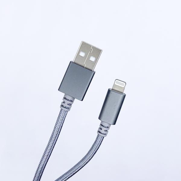 USB A타입 to Lightning 8핀 패브릭 케이블 실버 1.8m [SZH-ALC10]