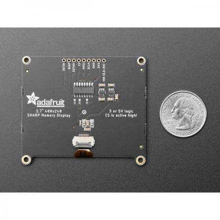 디바이스마트,MCU보드/전자키트 > 디스플레이 > LCD/OLED,Adafruit,Adafruit SHARP Memory Display Breakout - 2.7' 400x240 Monochrome [ada-4694],디스플레이 브레이크아웃 - 2.7 400x240 흑백 / 초저전력 / 빠른 새로고침 속도 / 화면 사이즈 58.8x35.3mm