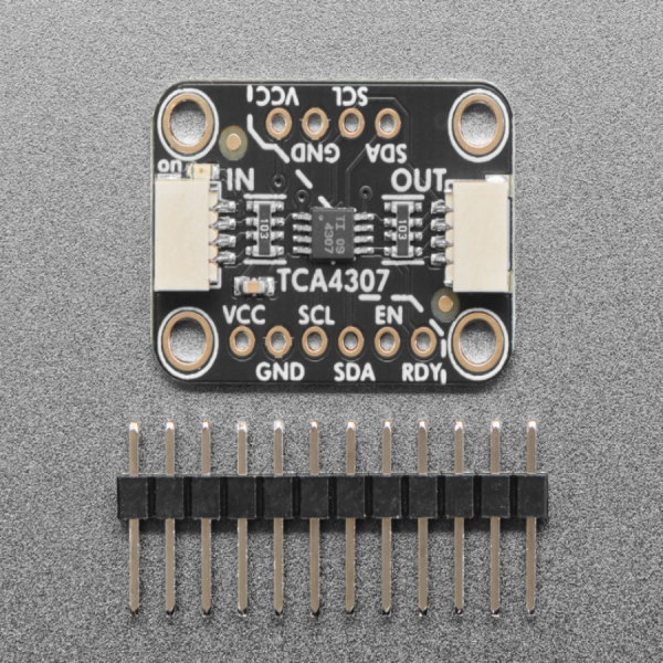 디바이스마트,MCU보드/전자키트 > 전원/신호/저장/응용 > SD/TF/메모리,Adafruit,Adafruit TCA4307 Hot-Swap I2C Buffer with Stuck Bus Recovery - STEMMA QT / Qwiic [ada-5159],최대 400KHZ I2C 클럭 속도를 처리 가능 / SDAOUT,SCLOUT가 40ms동안 낮음을 감지하면 자동으로 버스 연결을 끊고, 자동으로 최대 16 펄스를 생성하여 버스를 낮게 유지