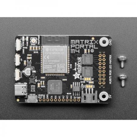 디바이스마트,MCU보드/전자키트 > 프로세서/개발보드 > ARM > Cortex-M4,,Adafruit Matrix Portal - CircuitPython Powered Internet Display [ada-4745],LED 디스플레이 / ATSAMD51J19 Cortex M4 프로세서 / 512KB 플래시 / 192K SRAM / 아두이노 / 서킷파이썬 / TLS를 지원하는 ESP32 WIFI 프로세서 지원