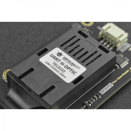디바이스마트,오픈소스/코딩교육 > 아두이노 > 아두이노 통신모듈,DFROBOT,Gravity: UART Fiber Optic Transceiver Module [TEL0153],전자기 간섭을 방지하기 위한 완전한 전기 절연. 낙뢰 보호 기능이 있으며 강력한 전력으로 케이블 트렁킹을 공유할 수있음. 또한 사용자는 수동 광 분배기와 함께 사용하여 네트워킹을 실현가능