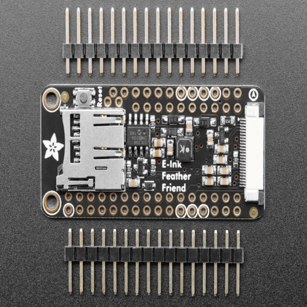 디바이스마트,MCU보드/전자키트 > 디스플레이 > LCD/OLED,Adafruit,Adafruit eInk Feather Friend with 32KB SRAM [ada-4446],Adafruit eInk Feather Friend / 삼색 elnk 디스플레이 쉽게 추가 하도록 설계 / 32KB SRAM 칩 제공 / 최대 4.2인치 300x400 3색 디스플레이 (300*400 * 2색 / 8bit/ = 30byte) 제어 가능