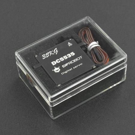 디바이스마트,기계/제어/로봇/모터 > 모터류 > 서보모터,DFROBOT,35KG High Torque Metal Waterproof Servo [SER0060],500-2500μsec의 펄스 범위 내에서 최대 180도 회전 각도와 8.4V 작동 전압에서 45kg.cm의 스톨 토크를 특징 / IP67 방수/ 작동 온도: -20℃~ +60℃ / 신호 펄스 폭 범위: 500 - 2500μsec500-2500μsec의 펄스 범위 내에서 최대 180도 회전 각도와 7V 작동 전압에서 35kg.cm의 스톨 토크를 제공 / IP67 방수 / 작동 전압: 4.8V ~ 7.4V / 작동 온도: -20℃~ +60℃ / 신호 펄스