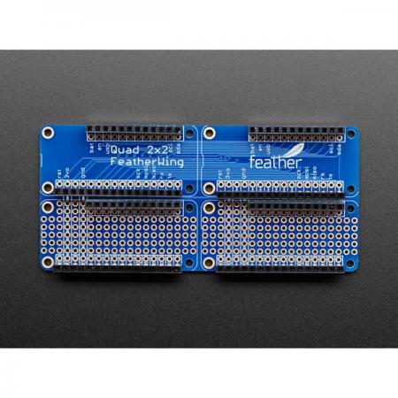 디바이스마트,오픈소스/코딩교육 > 아두이노 > 아두이노 호환쉴드,Adafruit,Adafruit Quad 2x2 FeatherWing Kit with Headers [ada-4253],헤더가 있는 Adafruit Quad 2x2 FeatherWing 키트 / 피더의 각 핀에 대한 3개의 브레이크아웃과 일반 그리도 프로토홀이 있습니다. 또한 4개의 핀 세트가 교차로 연결되어 있으며 GND 3.3V의 경우 연결된 패트의 전체 스트립을 제공