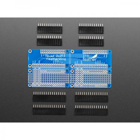 디바이스마트,오픈소스/코딩교육 > 아두이노 > 아두이노 호환쉴드,Adafruit,Adafruit Quad 2x2 FeatherWing Kit with Headers [ada-4253],헤더가 있는 Adafruit Quad 2x2 FeatherWing 키트 / 피더의 각 핀에 대한 3개의 브레이크아웃과 일반 그리도 프로토홀이 있습니다. 또한 4개의 핀 세트가 교차로 연결되어 있으며 GND 3.3V의 경우 연결된 패트의 전체 스트립을 제공
