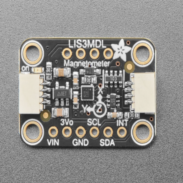 디바이스마트,MCU보드/전자키트 > 센서모듈 > 가속도/자이로/지자기센서 > 지자기센서,Adafruit,Adafruit Triple-axis Magnetometer - LIS3MDL - STEMMA QT / Qwiic [ada-4479],ST LIS3MDL 기반 / 자력계 / 자기장 감지 / 1000Hz 출력 / 최대 1.6mT 범위 감지 / STEMMA QT 커넥터 포함
