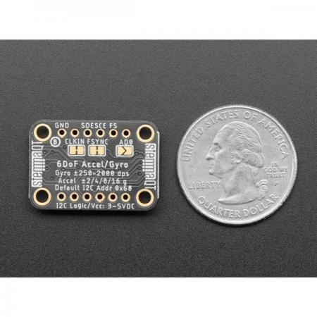 디바이스마트,MCU보드/전자키트 > 센서모듈 > 가속도/자이로/지자기센서 > 통합 6축,Adafruit,Adafruit MPU-6050 6-DoF Accel and Gyro Sensor - STEMMA QT Qwiic [ada-3886],MPU-6050 / 3축 가속도계로 중력을 측정하여 지구를 향한 방향을 알려줍니다. / 자이로스코프센서 탑제 / 사이즈 26.0mm x 17.8mm x 4.6mm