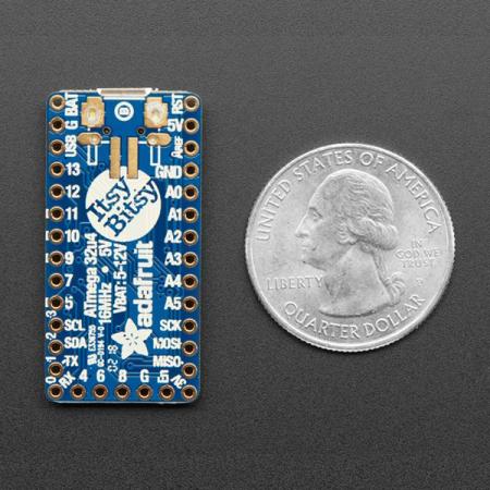 디바이스마트,오픈소스/코딩교육 > 아두이노 > 아두이노 호환보드,Adafruit,Adafruit ItsyBitsy 32u4 - 5V 16MHz [ada-3677],Atmega32u4 칩 / 아두이노 우노, 레오나르도와 동일한 속도와 전압 / 기본 USB 탑제 / 5V, 16MHz / 사이즈 : 35x18x4.1 mm / 1.4인치 x 0.7인치 x 0.2인치