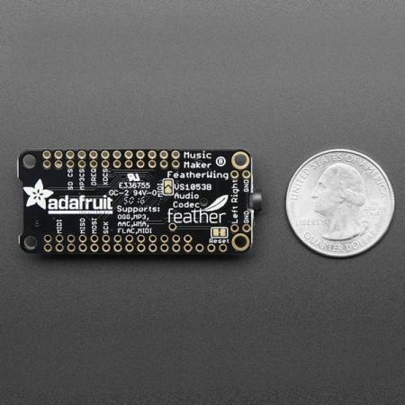 디바이스마트,MCU보드/전자키트 > 음악/앰프/녹음 > 앰프/증폭,Adafruit,Adafruit Music Maker FeatherWing - MP3 OGG WAV MIDI Synth Player [ada-3357],MP3 OGG WAV MIDI 플레이어 / 인코딩/디코딩(코덱) 칩인 VS1053 탑제 / 모든 Feather Board가 SD 카드에서 오디오를 재생 / 특수 MIDI 모드 기능