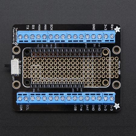 디바이스마트,오픈소스/코딩교육 > 아두이노 > 아두이노 호환보드,Adafruit,Assembled Terminal Block Breakout FeatherWing for all Feathers [ada-2926],Feather용 터미널 블록 / 접지용 추가패드, 3V, SDA/SCL / PCB 2인치 x 2.5인치 확장했으며 각 측면에 3.5mm 피치 터미널 블록이 있습니다.