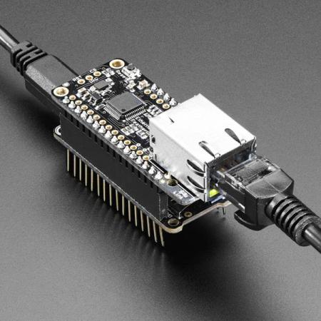 디바이스마트,MCU보드/전자키트 > 통신/네트워크 > 이더넷/PoE(Power over Ethernet),Adafruit,Adafruit Ethernet FeatherWing [ada-3201],Adafruit 이더넷 FeatherWing / FeatherWing을 사용하여 빠르고 쉬운 유선 인터넷을 추가 / 모든 허브와 스위치에서 지원 / WIZ5500 칩은 SPI와 단일 CS 핀을 통해 통신