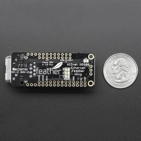 디바이스마트,MCU보드/전자키트 > 통신/네트워크 > 이더넷/PoE(Power over Ethernet),Adafruit,Adafruit Ethernet FeatherWing [ada-3201],Adafruit 이더넷 FeatherWing / FeatherWing을 사용하여 빠르고 쉬운 유선 인터넷을 추가 / 모든 허브와 스위치에서 지원 / WIZ5500 칩은 SPI와 단일 CS 핀을 통해 통신