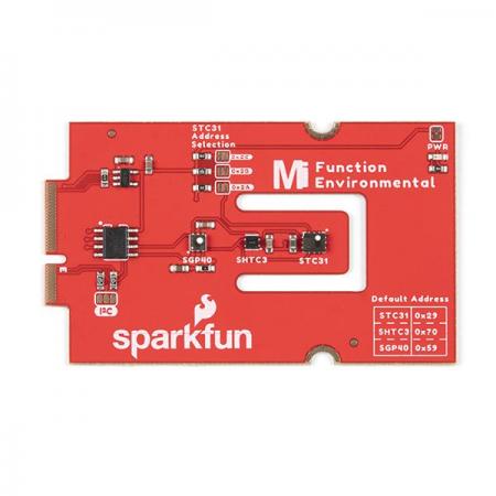 디바이스마트,오픈소스/코딩교육 > 아두이노 > 아두이노 호환보드,SparkFun,SparkFun MicroMod Environmental Function Board [SEN-18632],입력 전압 범위 : 2.5~6.0V / 입출력 전압 : 3.3V / 실내 환경의 공기질, 습도 및 온도, CO2 농도를 모니터링하는 3개의 센서 포함