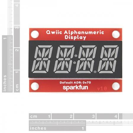 디바이스마트,MCU보드/전자키트 > 디스플레이 > 세그먼트,SparkFun,SparkFun Qwiic Alphanumeric Kit [KIT-18624],빨간색과 흰색 지원 / 작동 전압: 3.3V / 14개의 세그먼트 숫자 / 2개의 Qwiic 케이블이 포함 / 최대 표시 세그먼트 수: 128 패턴 / I 2 C 주소: 0x70(0x71, 0x72, 0x73)