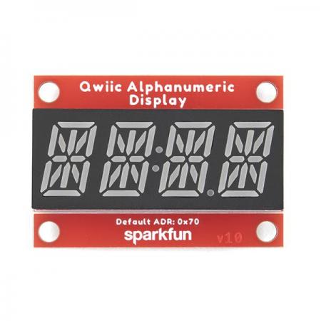 디바이스마트,MCU보드/전자키트 > 디스플레이 > 세그먼트,SparkFun,SparkFun Qwiic Alphanumeric Kit [KIT-18624],빨간색과 흰색 지원 / 작동 전압: 3.3V / 14개의 세그먼트 숫자 / 2개의 Qwiic 케이블이 포함 / 최대 표시 세그먼트 수: 128 패턴 / I 2 C 주소: 0x70(0x71, 0x72, 0x73)