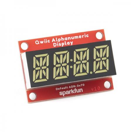 디바이스마트,MCU보드/전자키트 > 디스플레이 > 세그먼트,SparkFun,SparkFun Qwiic Alphanumeric Kit [KIT-18624],빨간색과 흰색 지원 / 작동 전압: 3.3V / 14개의 세그먼트 숫자 / 2개의 Qwiic 케이블이 포함 / 최대 표시 세그먼트 수: 128 패턴 / I 2 C 주소: 0x70(0x71, 0x72, 0x73)