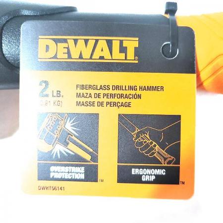 디바이스마트,수공구/전자공구/전동공구 > 작업공구 > 망치류 > 볼/돌망치,디월트,2파운드 파이버글라스 드릴링 망치 DWHT56141,카본스틸 단조강 / 파이버 글라스 핸들 / 오버스트라이크 보호캡 / 헤드사이즈 40x40x90mm / 전장 265mm / 무게 1.1Kg
