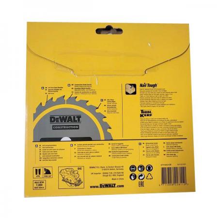 디바이스마트,수공구/전자공구/전동공구 > 전동/엔진공구 > 절단공구 > 만능커터날,디월트,DCS391용 원형톱날 DT1949 목재용 24T,DCS391 원형톱날 / 165(6½") x 20mm 24T 목재용 / 못 박힌 나무도 커팅 가능