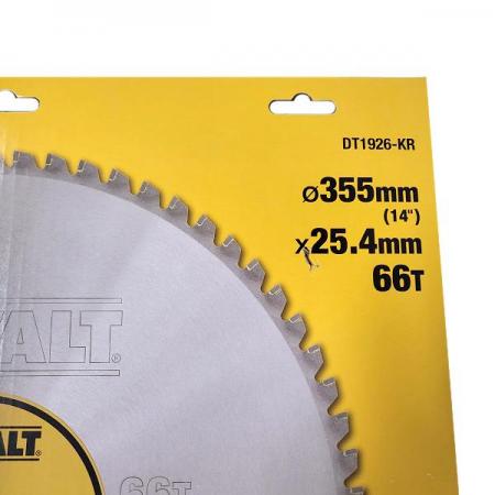 디바이스마트,수공구/전자공구/전동공구 > 전동/엔진공구 > 절단공구 > 만능커터날,디월트,DW872용 원형톱날 DT1926 철재용 66T,DW872용 원형톱날 / 355(14") x 25.4mm 66T 철재용 /