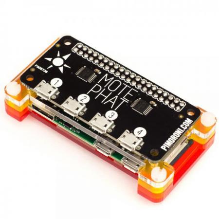 디바이스마트,오픈소스/코딩교육 > 라즈베리파이 > 라즈베리파이 확장보드/HAT,Pimoroni,Mote pHAT – Mote pHAT only [PIM216],Pi,PI Zero 호환 / 4개의 Mote 채널 / Mote pHAT pinout / Python library / 소켓 헤더는 납땜 필요!