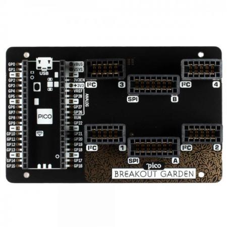 디바이스마트,오픈소스/코딩교육 > 라즈베리파이 > 라즈베리파이 확장보드/HAT,Pimoroni,Pico Breakout Garden Base [PIM549],최대 6개 (4xI2C, 2 X SPI) 연결가능 / I2C 슬롯(5핀), SPI 슬롯(7핀) / 역극성 보호